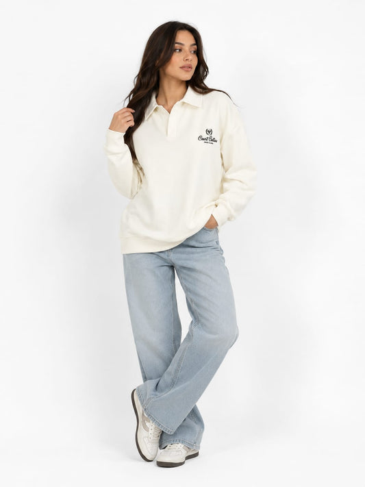 Fit Pink Polo Sweatshirt