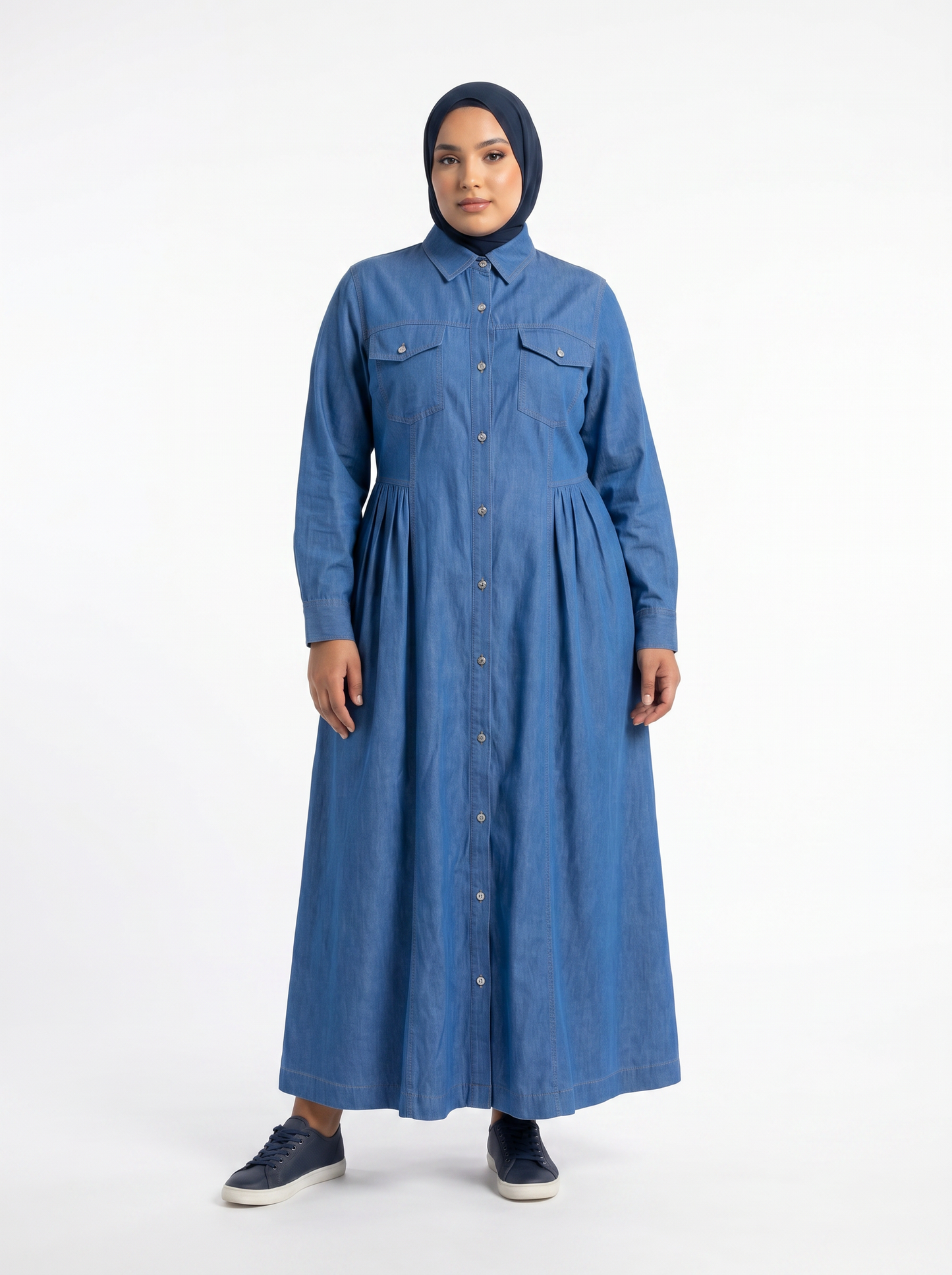 fit denim shirt dress