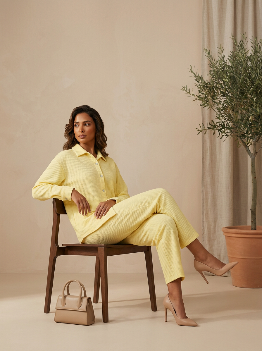 Women’s Soft Yellow Lounge Set