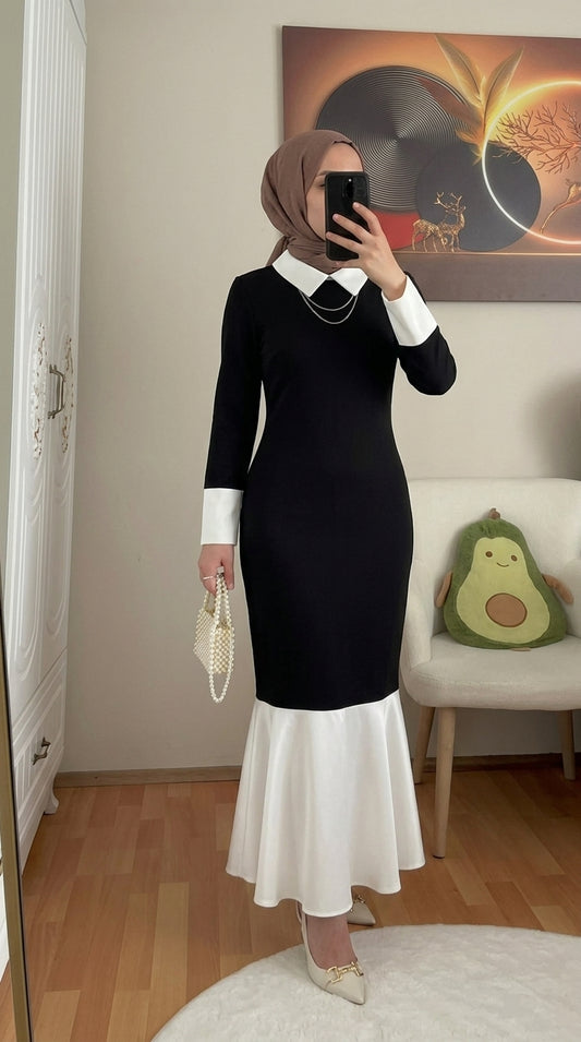 Dress with White Collar