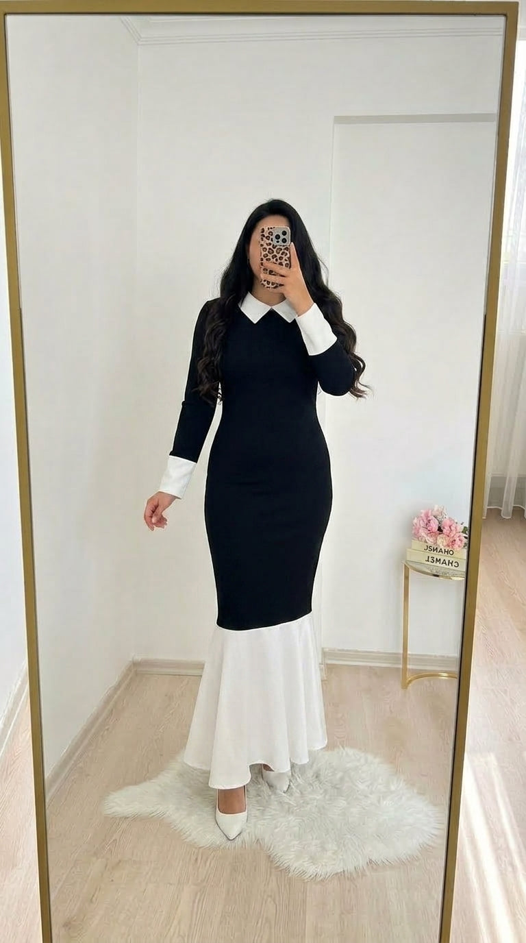 Dress with White Collar