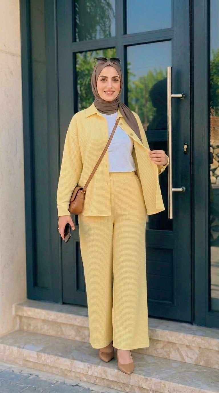 Women’s Soft Yellow Lounge Set