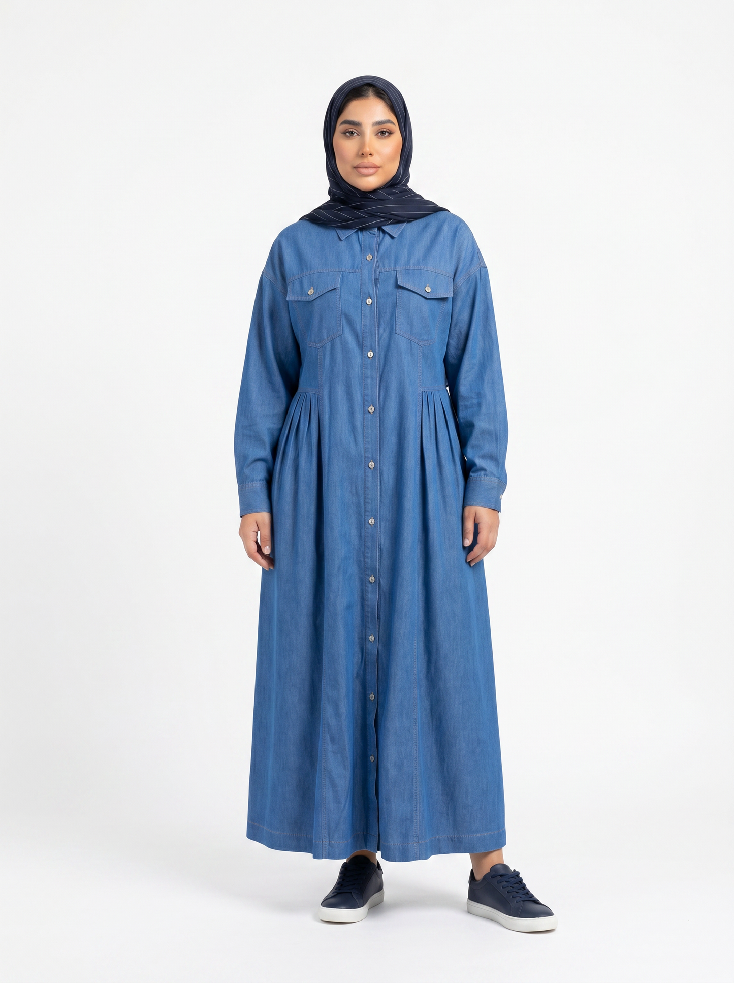 fit denim shirt dress