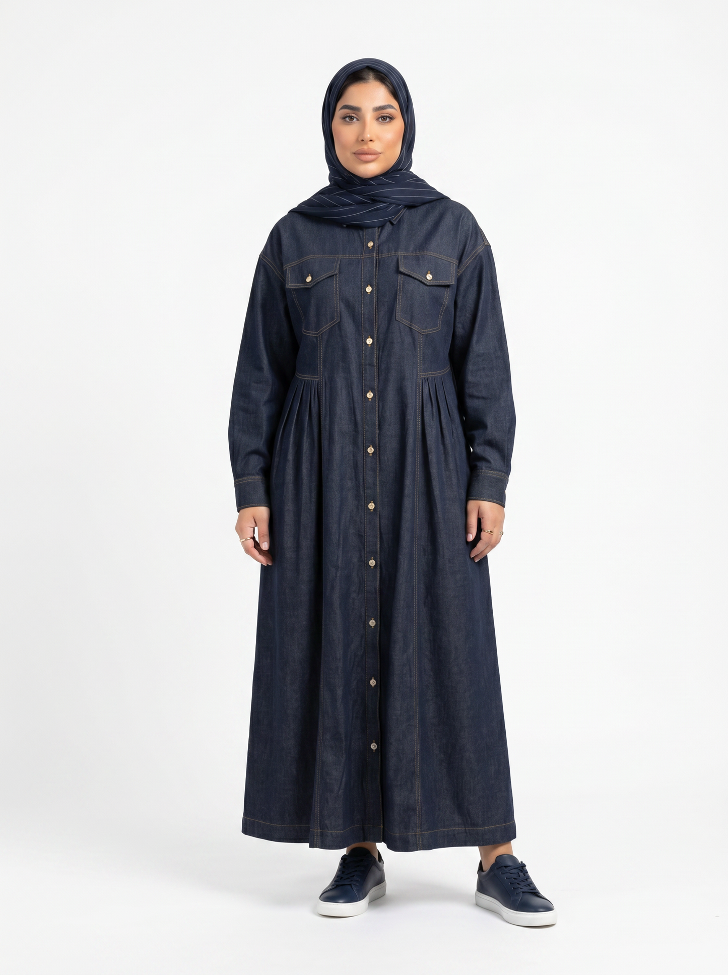 fit denim shirt dress