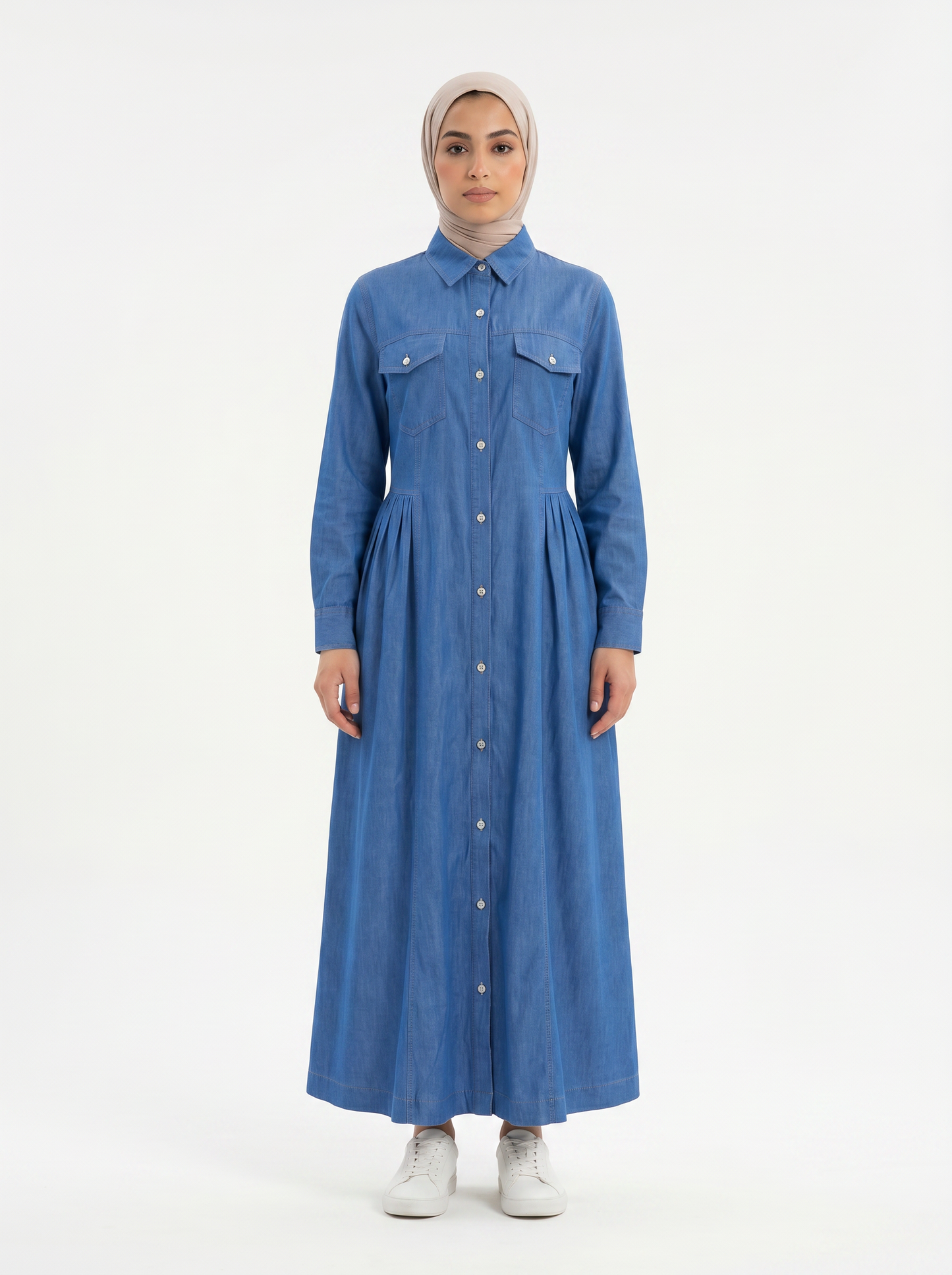 fit denim shirt dress
