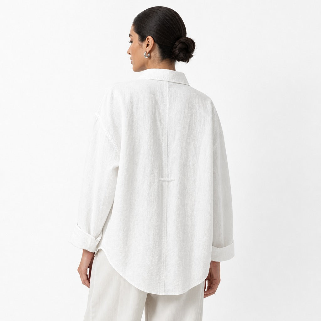 Women’s Comfortable White Oversized Chemise