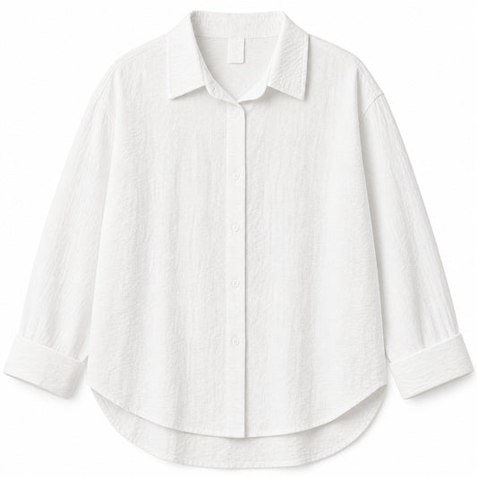 Women’s Comfortable White Oversized Chemise