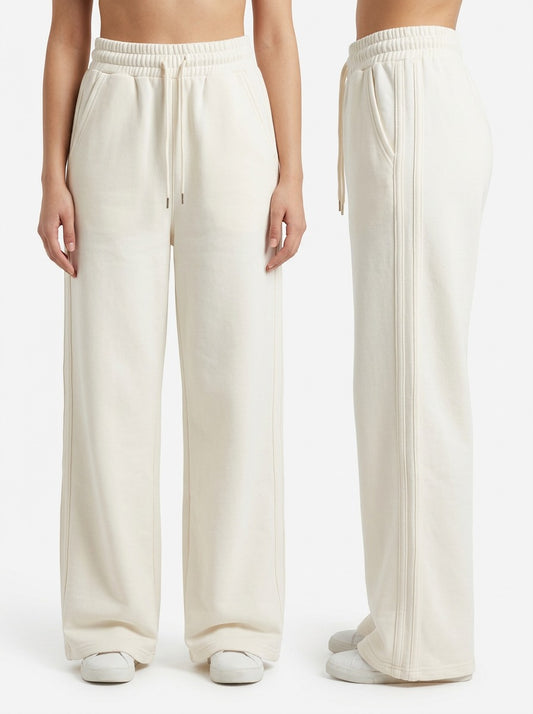 Women’s Comfortable off white Wide Leg Sweatpants