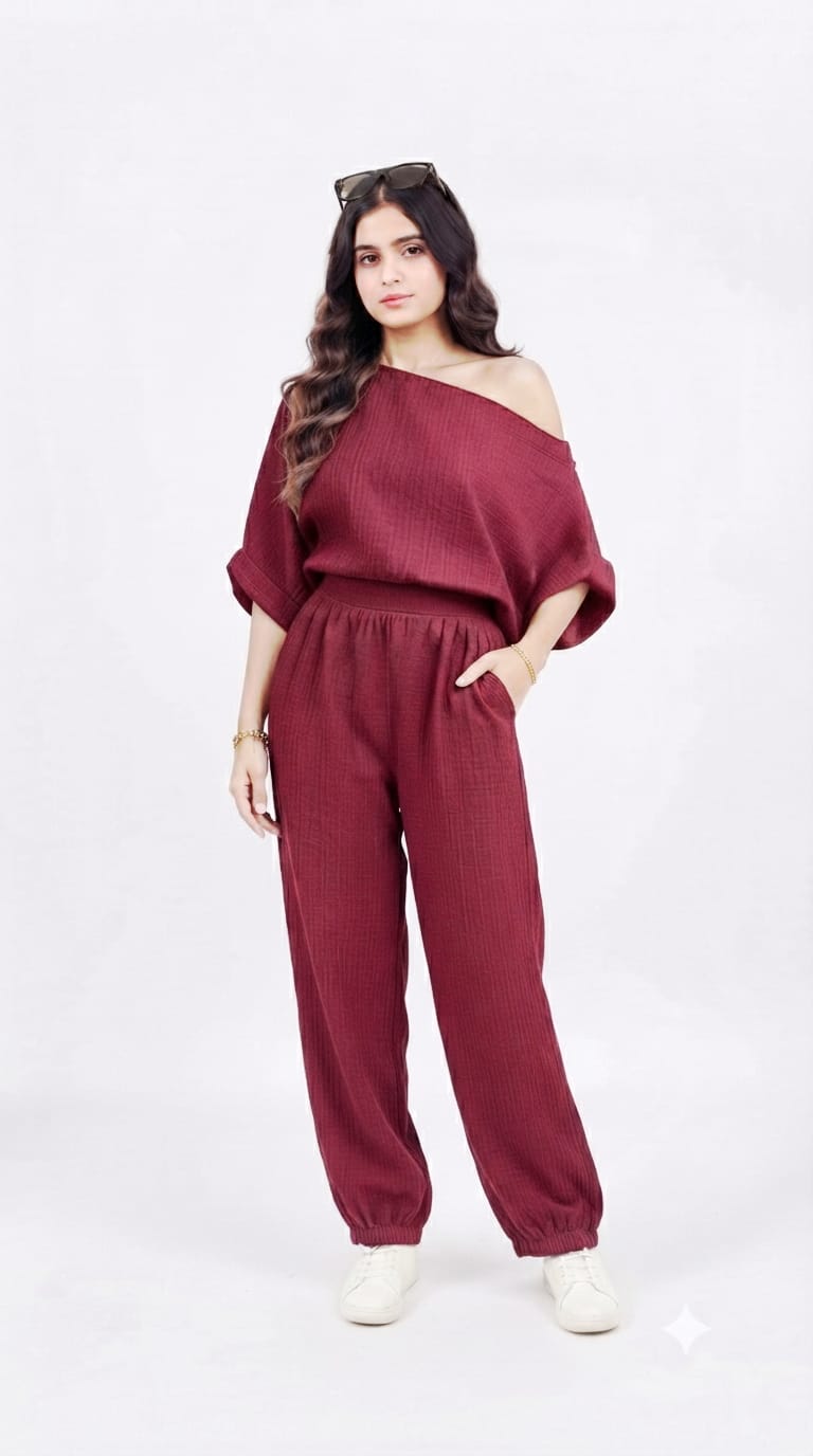 Casual Ribbed Loungewear Set