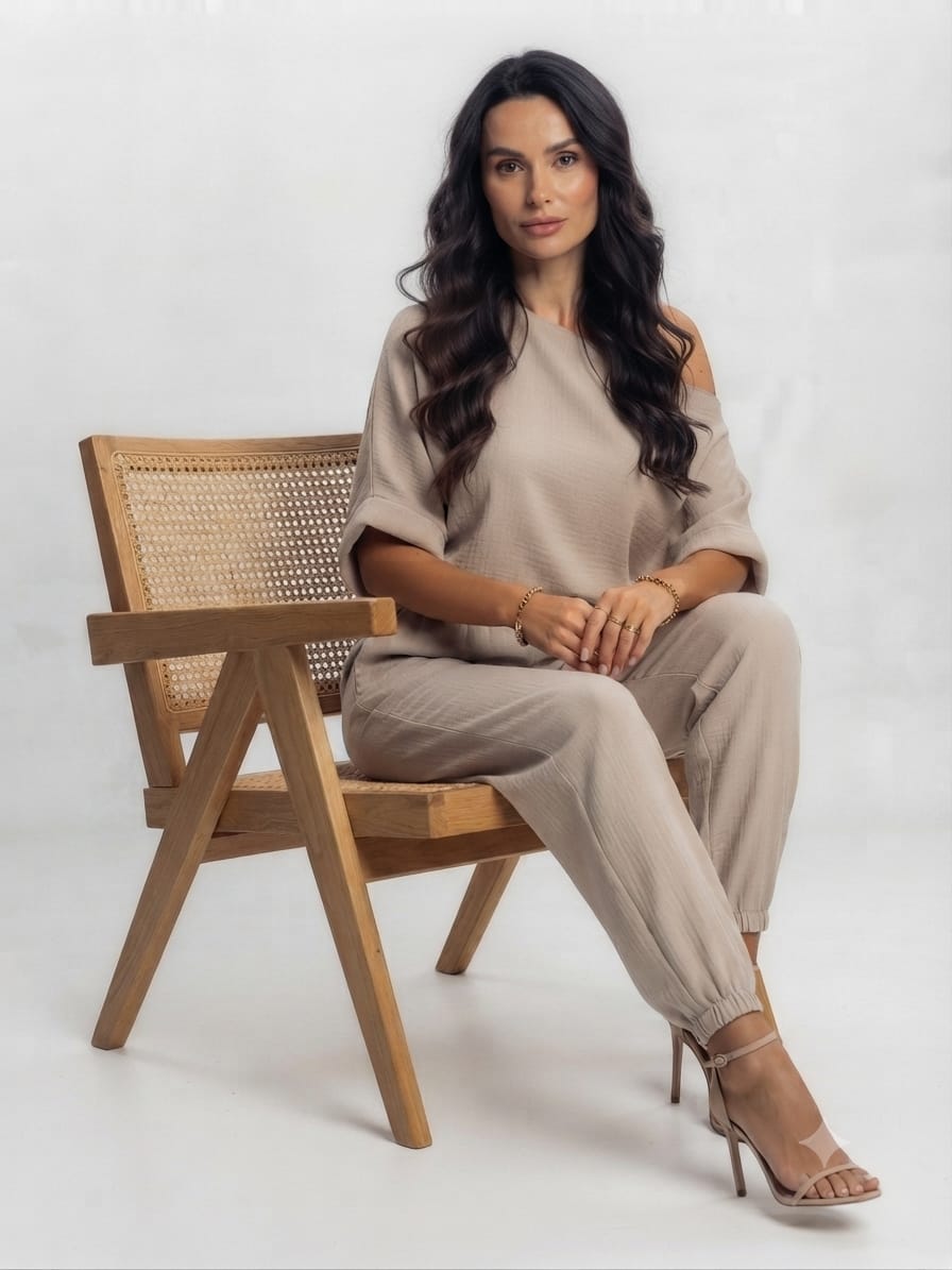 Casual Ribbed Loungewear Set