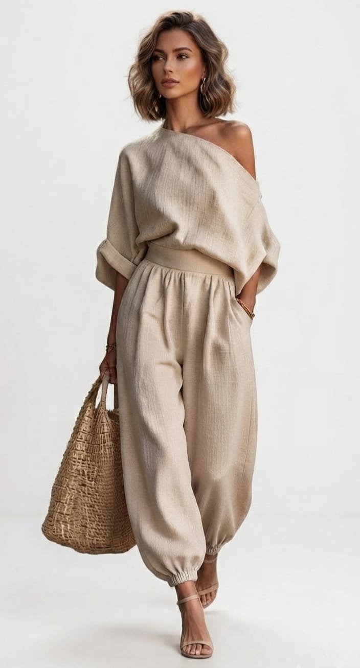 Casual Ribbed Loungewear Set