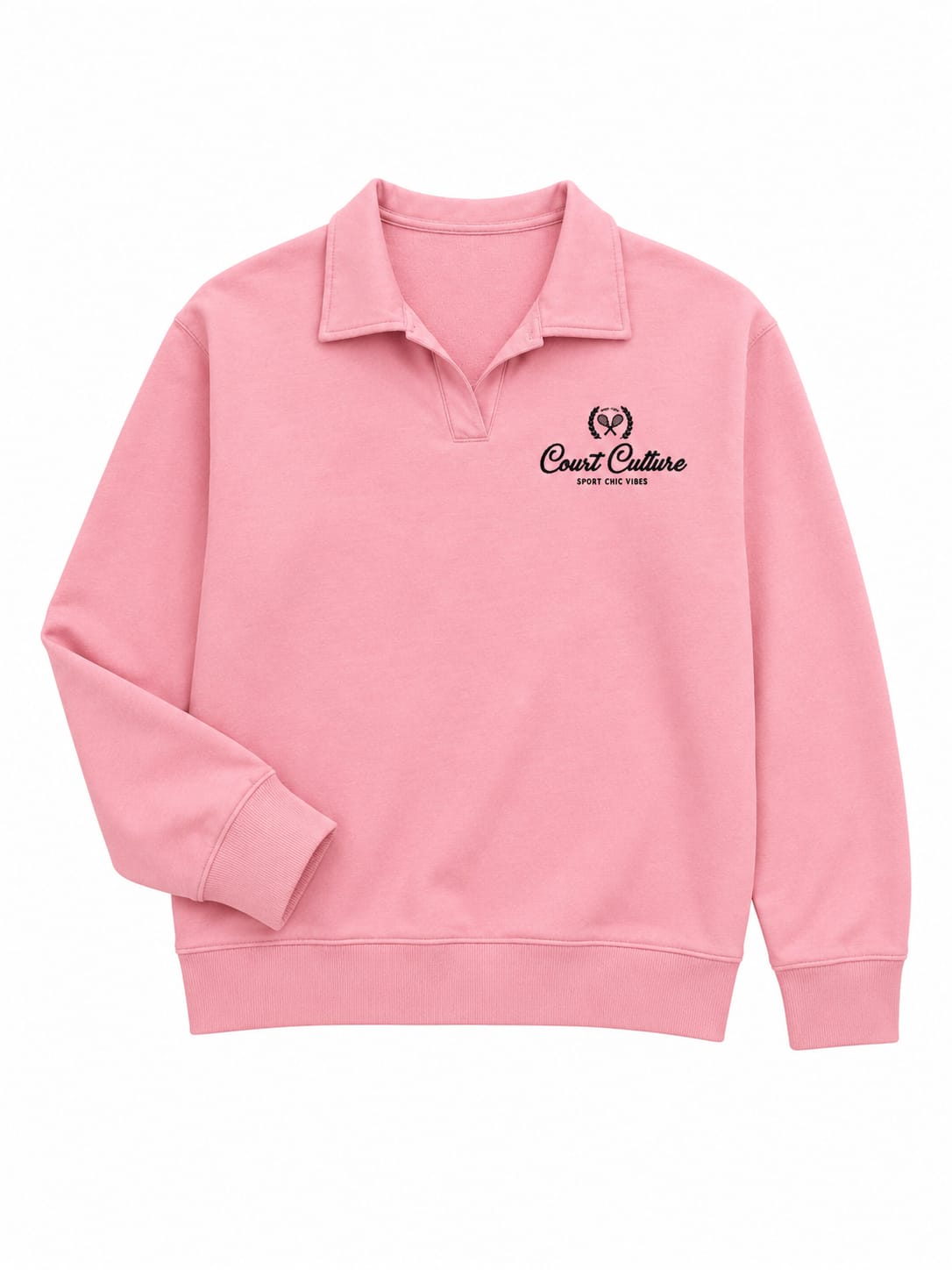 Fit Pink Polo Sweatshirt