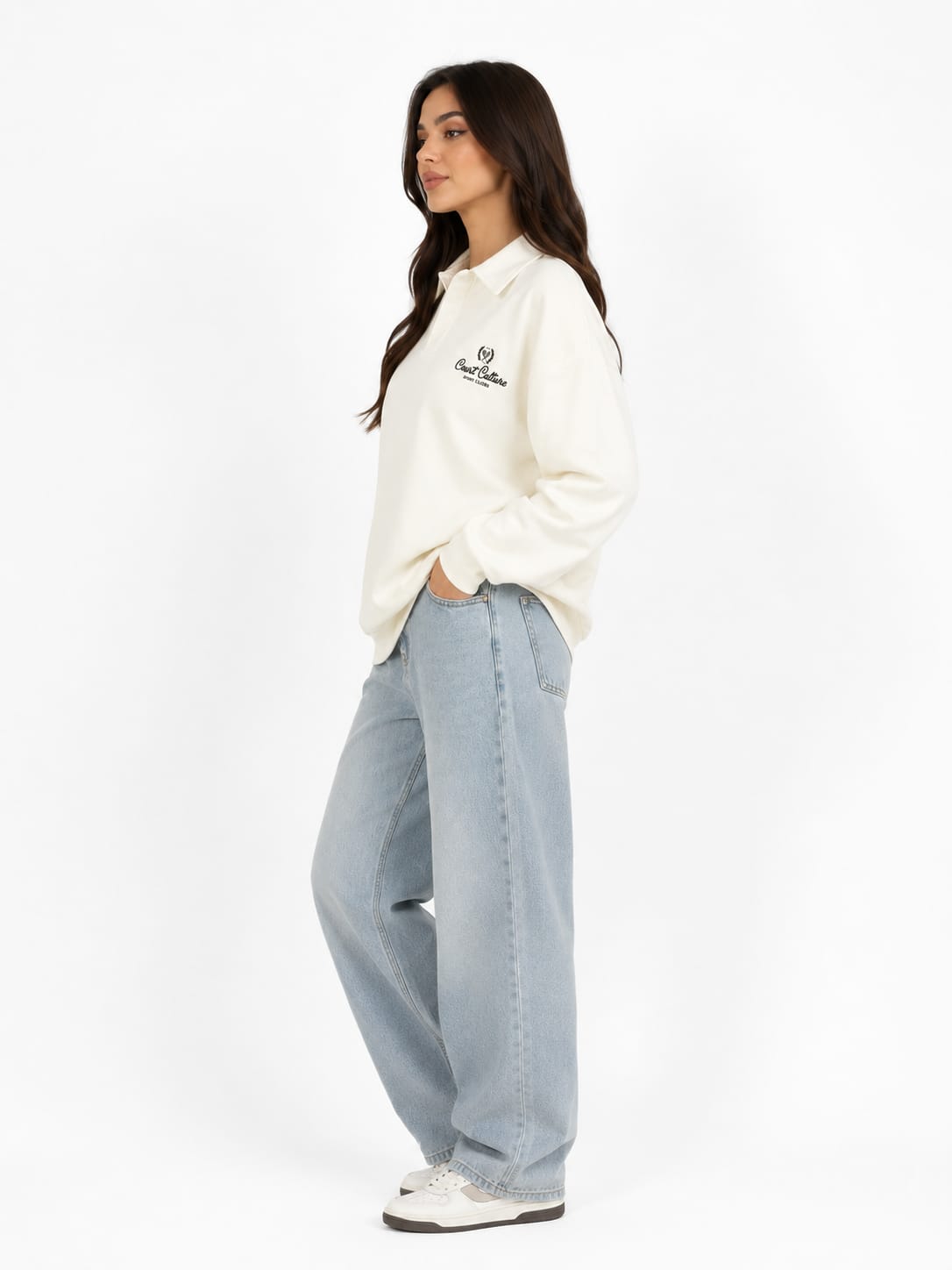 Fit Pink Polo Sweatshirt