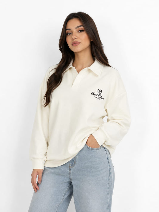 Fit Pink Polo Sweatshirt