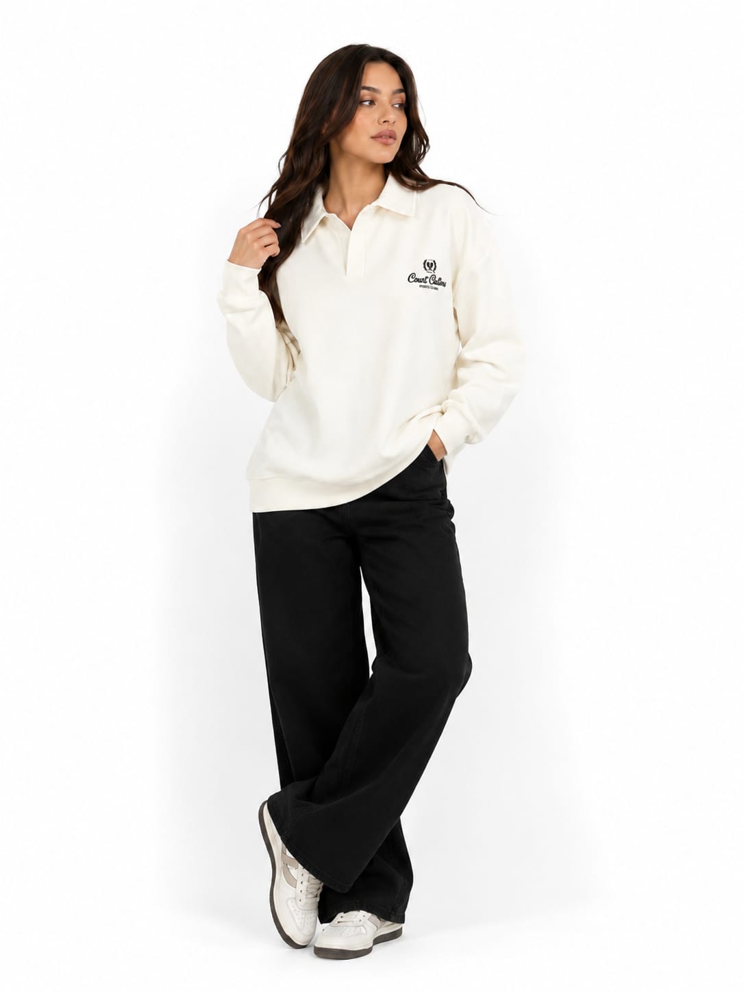 Fit Pink Polo Sweatshirt