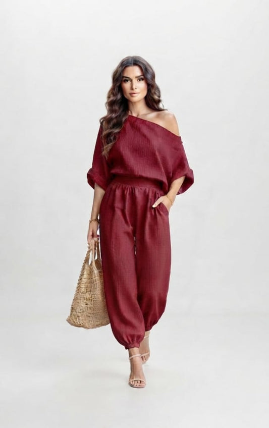 Casual Ribbed Loungewear Set