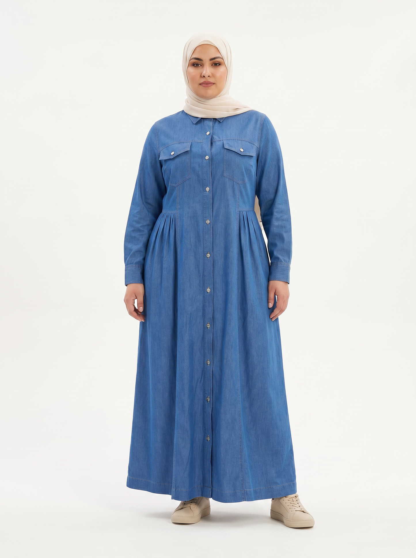 fit denim shirt dress