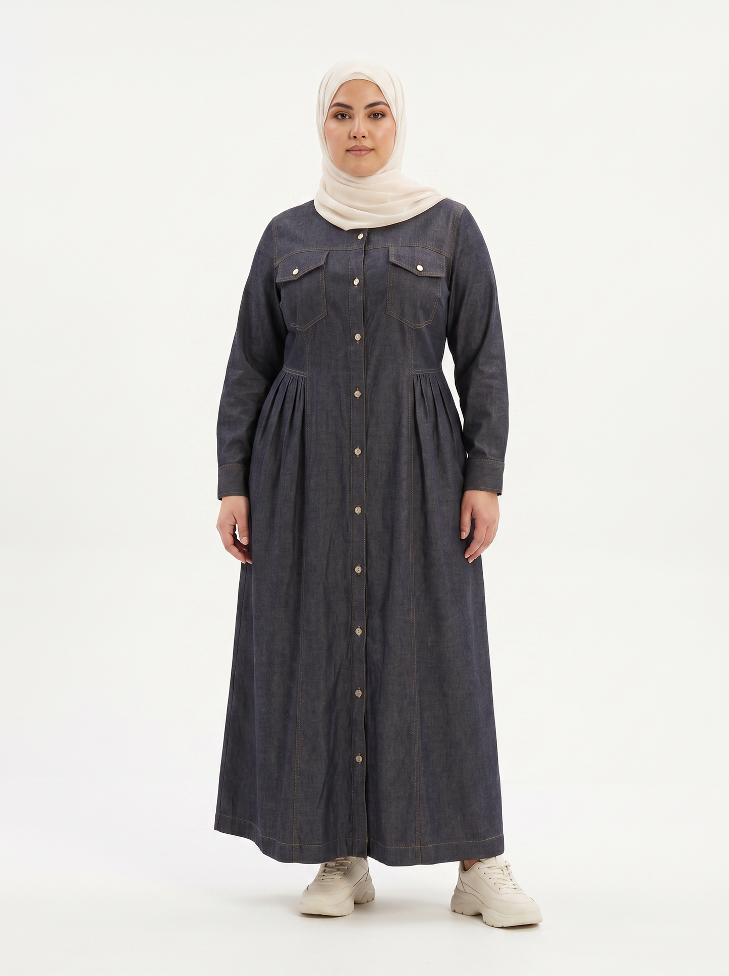fit denim shirt dress