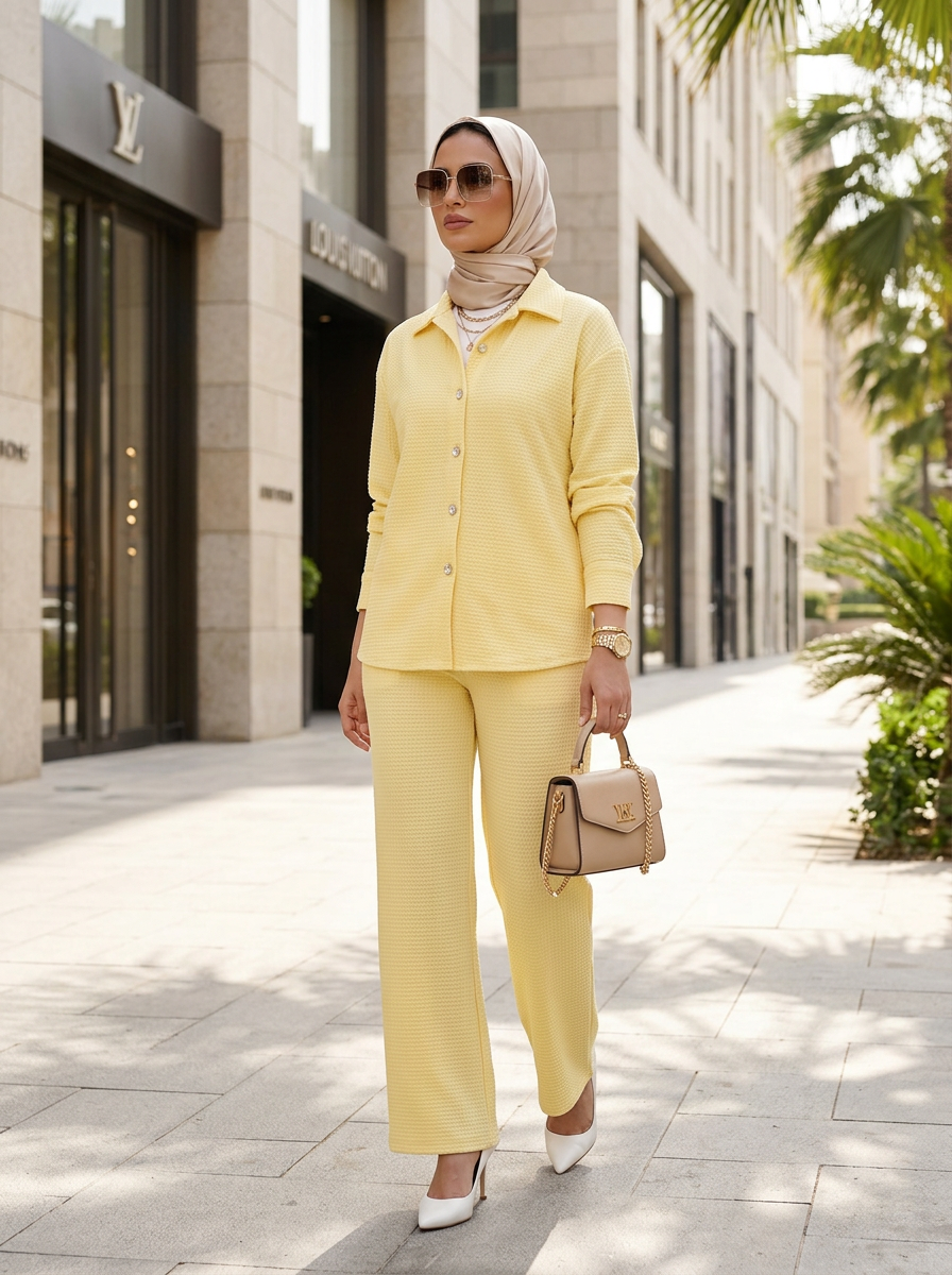 Women’s Soft Yellow Lounge Set
