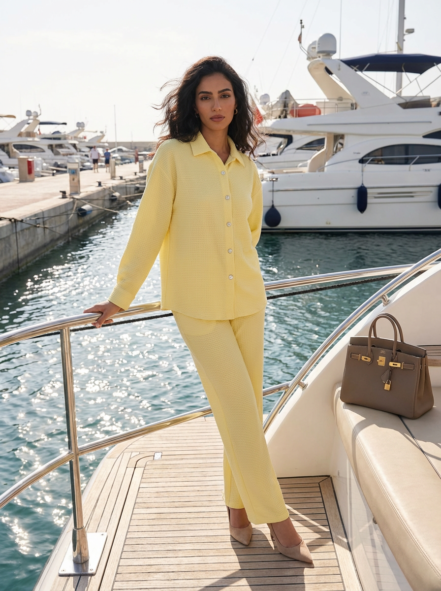 Women’s Soft Yellow Lounge Set