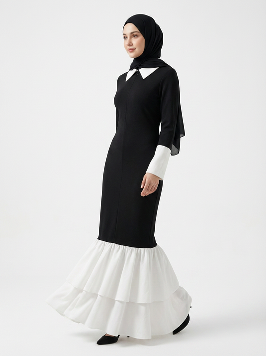 Dress with White Collar
