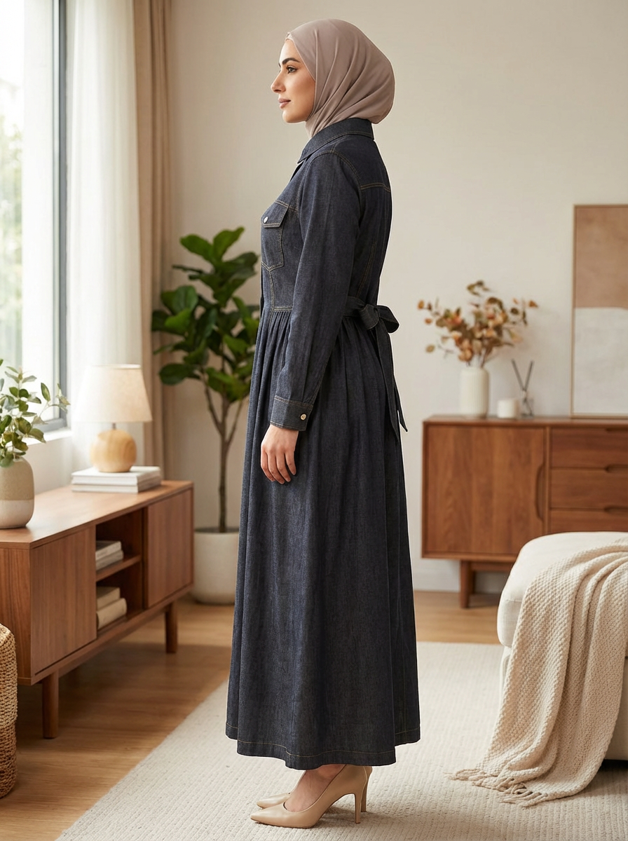 fit denim shirt dress