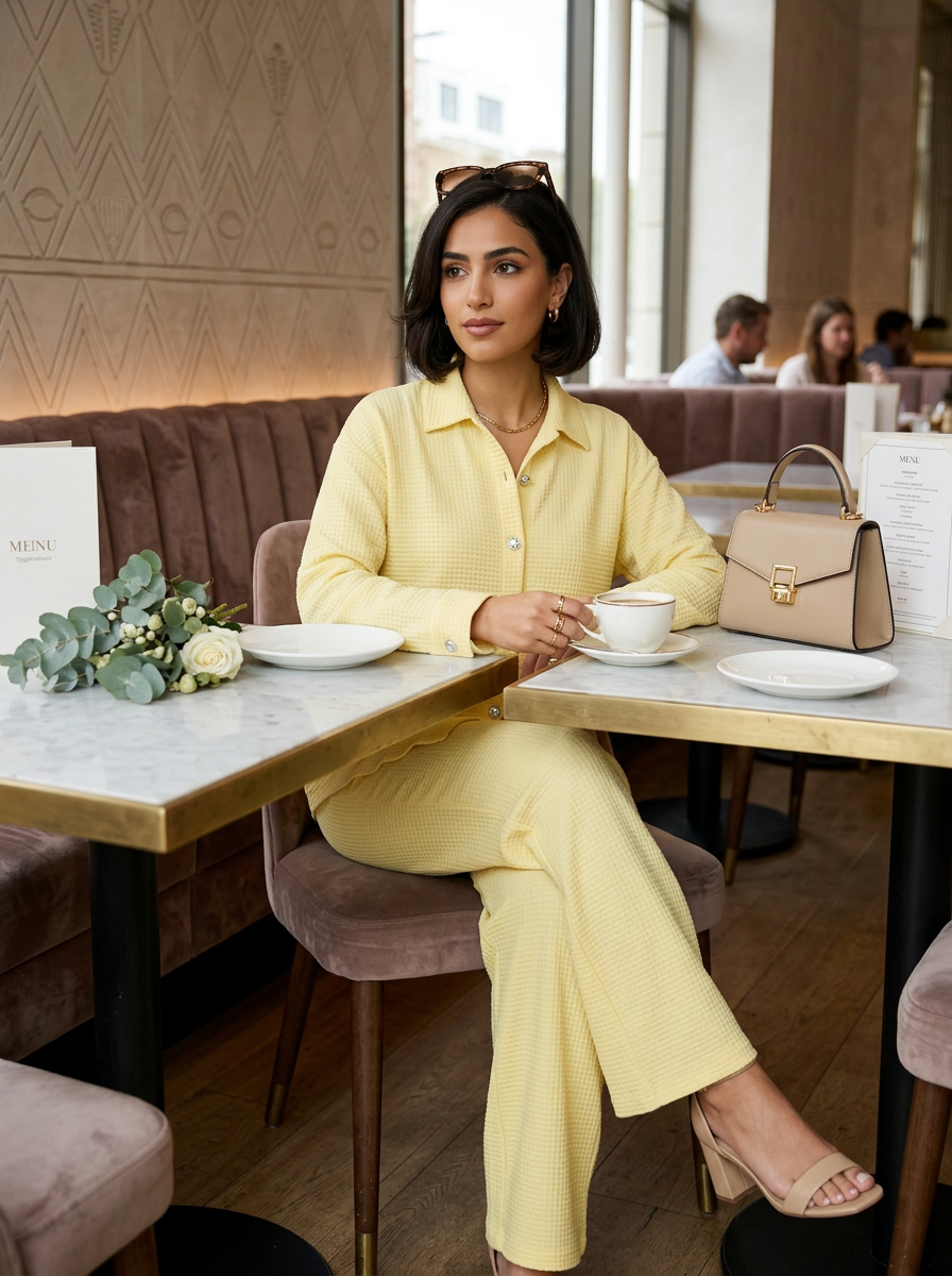 Women’s Soft Yellow Lounge Set