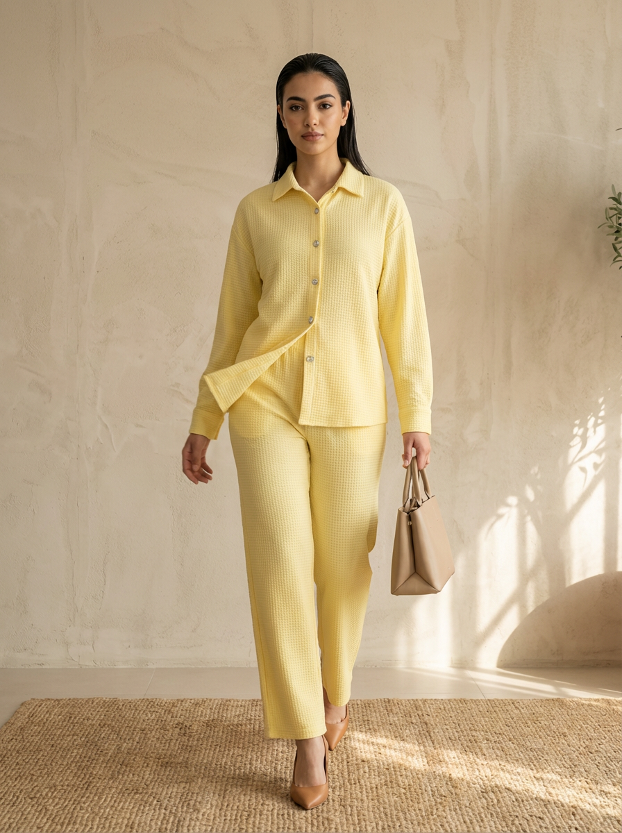 Women’s Soft Yellow Lounge Set