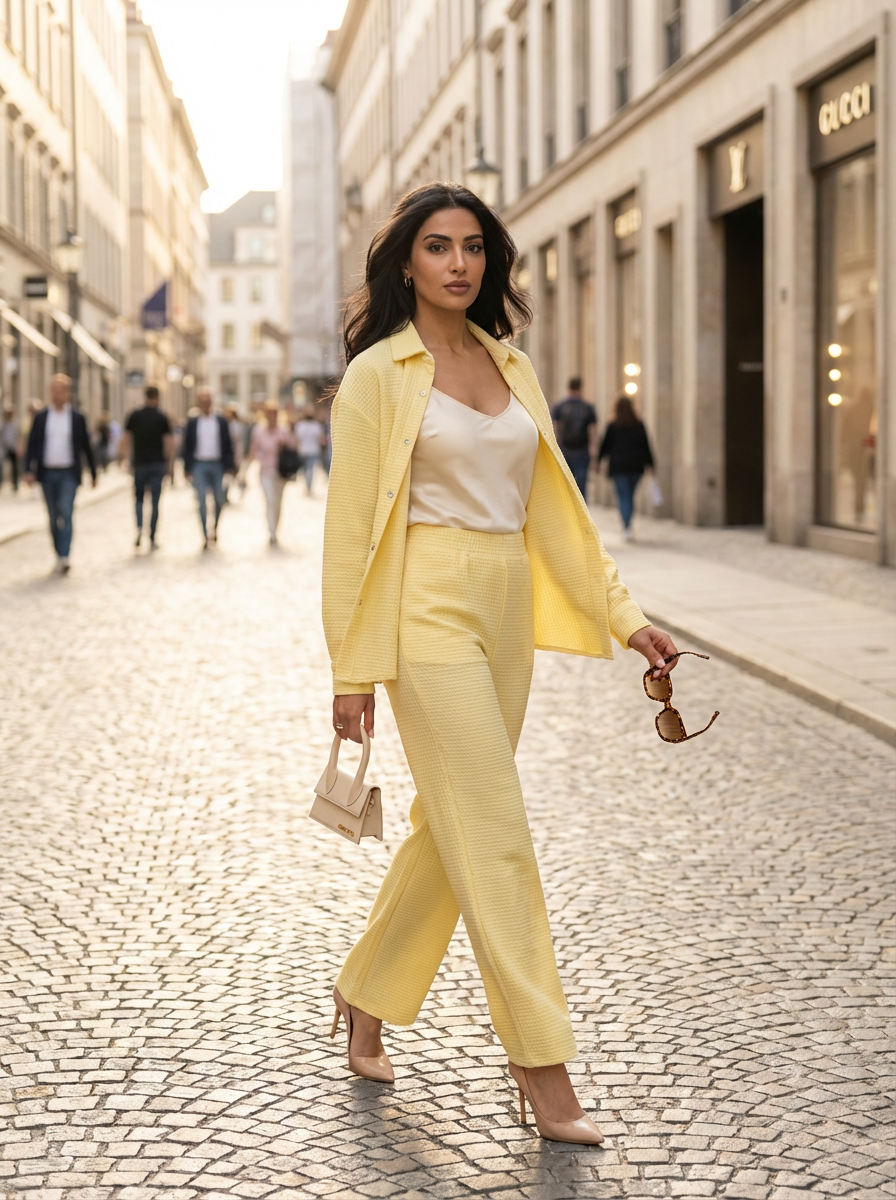 Women’s Soft Yellow Lounge Set