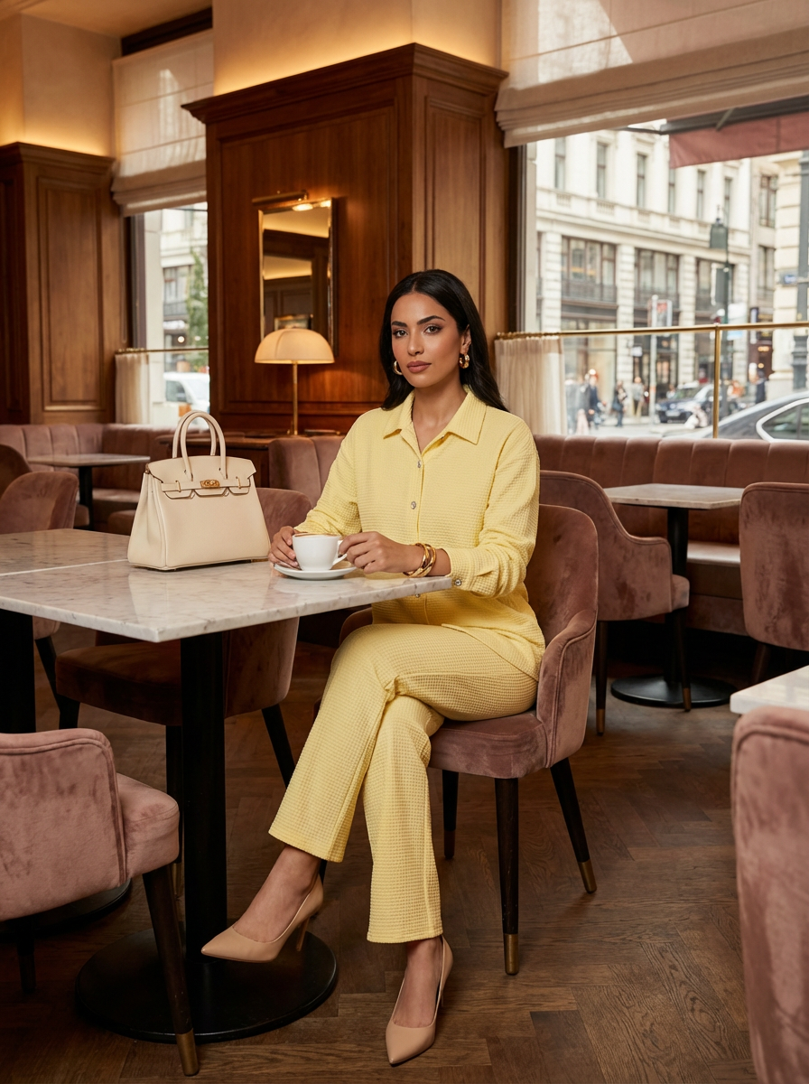 Women’s Soft Yellow Lounge Set