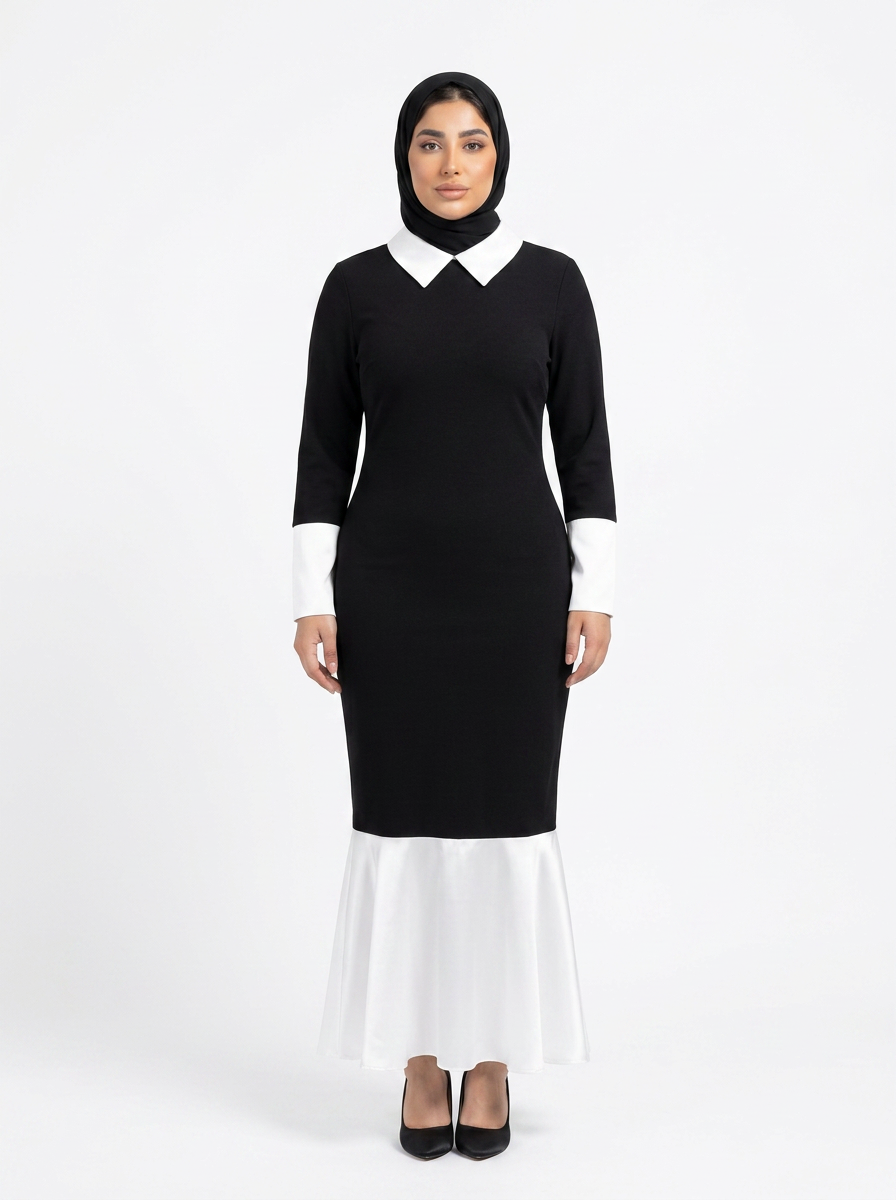 Dress with White Collar