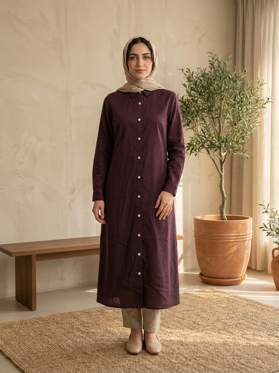 Linen Shirt Tunic